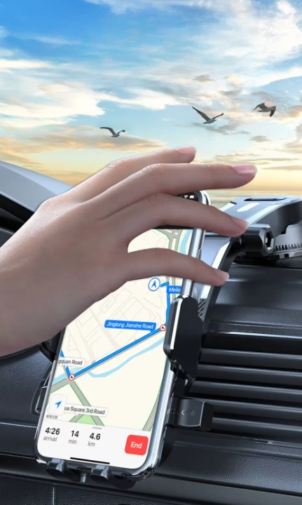 SEAMETAL Universal Dashboard Phone Holder - 360° Rotatable Mount for All Phones 3-7", One-Touch Release, No-Slip Grip