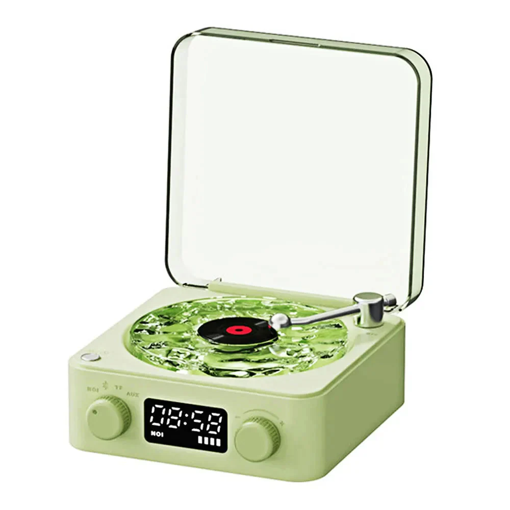 Voltique Hub Retro Bluetooth Speaker with RGB Lights, White Noise, 5W Sound, 6H Playtime - Vintage Portable Speaker for Home, Travel, Gifts