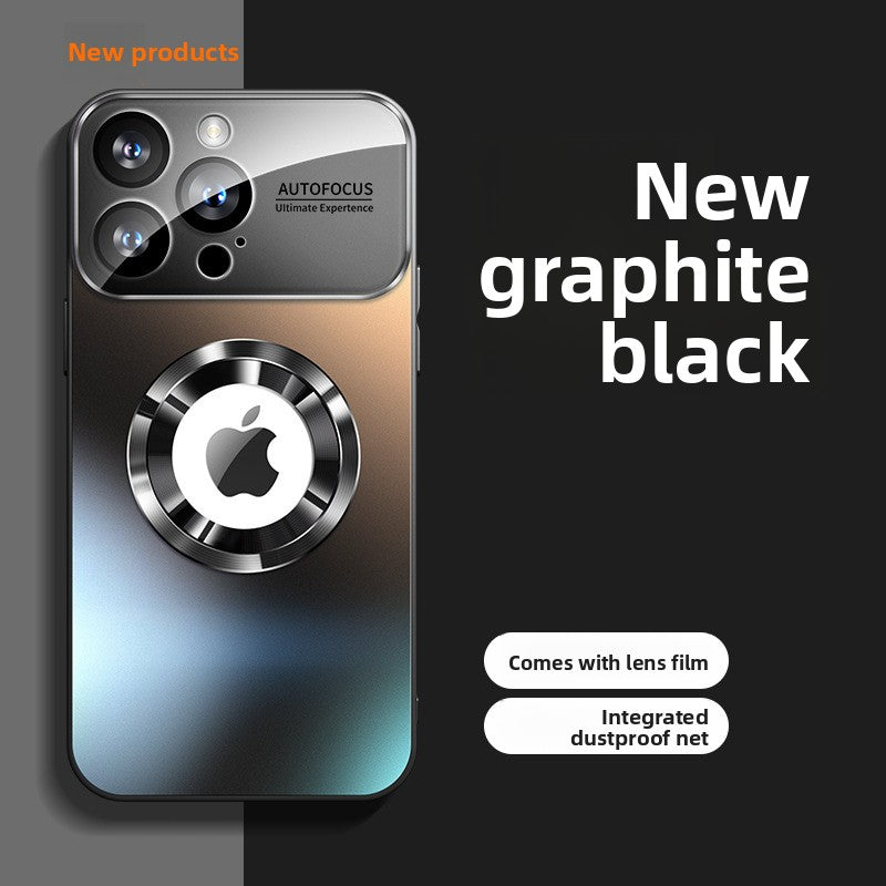 Voltique Hub FrostGlass Pro Case for iPhone 15 Pro | Anti-Fingerprint Frosted Glass, 30W MagSafe, 1.5m Drop Protection