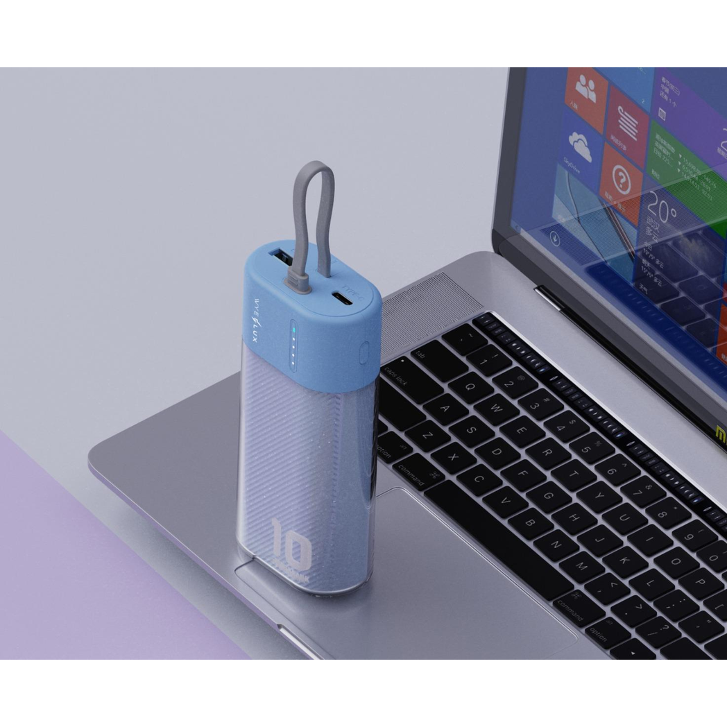 WYEFLUX 10000mAh Mini Power Bank - Blue | PD 20W Fast Charging | Fast 2-5 Day UK Delivery
